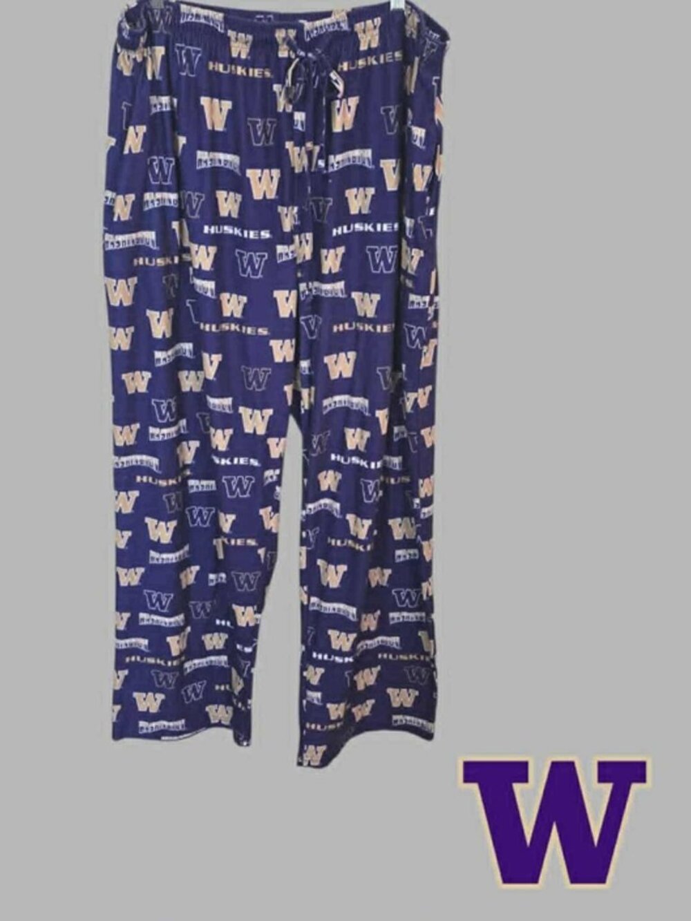 Concepts Sport Washigton Huskies Logo Flagship Print Pajama Sleepwear Mens 2XL